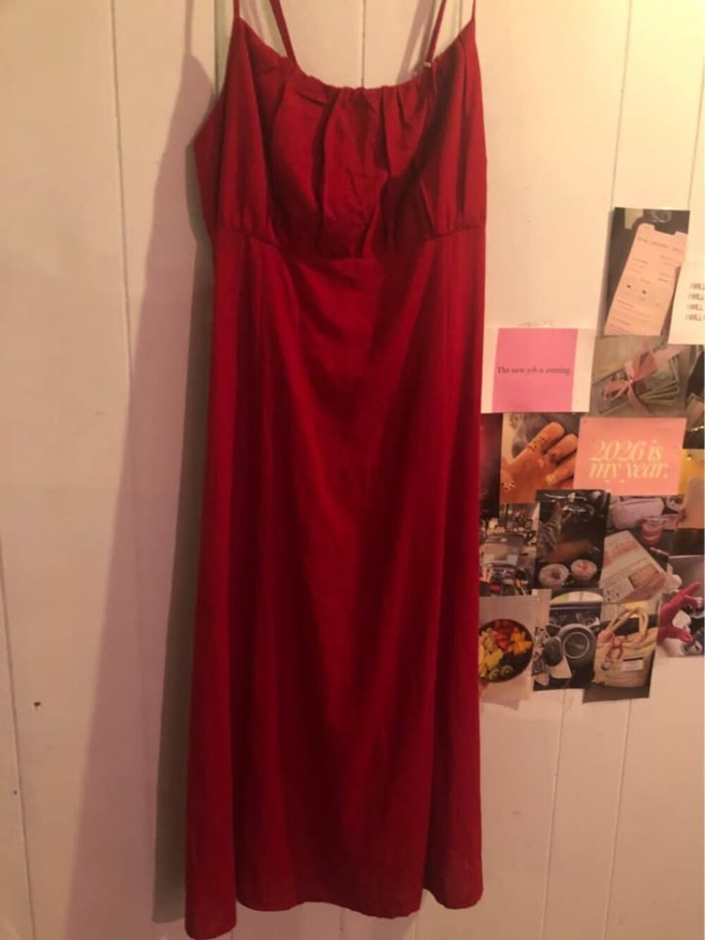 Papillon Red Smocked Midi Dress
